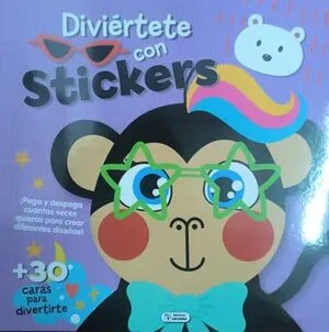 Portada de Diviertete con stickers: Mono cad237
