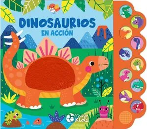 Portada de ¡Explora con tus sentidos!: Dinosaurios en acción