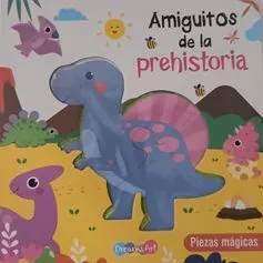 Portada de Piezas magicas: Amiguitos de la prehistoria con rompecabeza bbdar0463