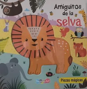 Portada de Piezas magicas: Amiguitos de la selva con rompecabeza bbdar0463