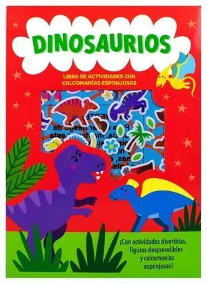 Portada de Dinosaurios: Libro actividades con calcomanías esponjosas