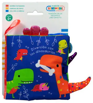 Portada de Libro de tela para bebés: Diversión con los dinosaurios