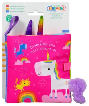Portada de Libro de tela para bebés: Diversión con el unicornios