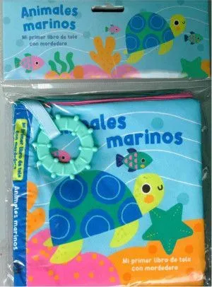 Portada de Libro de tela con mordedera: Animales marinos