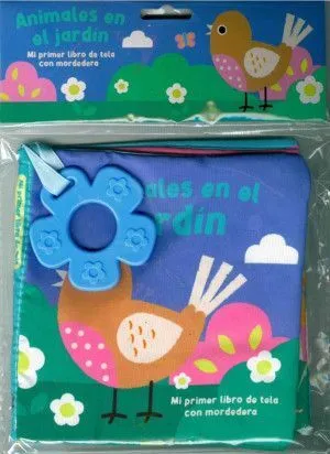 Portada de Libro de tela con mordedera: Animales en el jardín