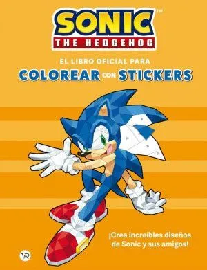 Portada de Sonic the hedgehog. El libro oficial para colorear con stickers